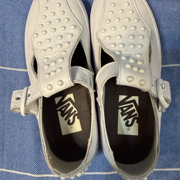 Never worn Vans LX Mary Jane’s leather sneakers pearlized white womens size 5 - Picture 2 of 6